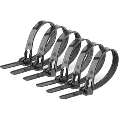 Offgridtec Abraçadeiras para cabos reutilizáveis com auto-bloqueio, 7,6 mm x 300 mm, resistentes ao calor e ao frio, organizador de cabos multiusos durável, embalagem de 100, preto Offgridtec Abraçadeiras para cabos reutilizáveis com auto-bloqueio, 7,6 mm x 300 mm, resistentes ao calor e ao frio, organizador de cabos multiusos durável, embalagem de 100, preto