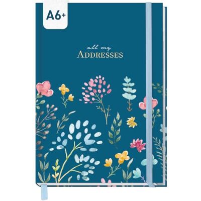 Häfft paper&you® Agenda A6 para notas e senhas "Happy Flower" Para contactos e aniversários: 160 páginas de papel premium de 120 g/m², índice de A a Z, lista de senhas Häfft paper&you® Agenda A6 para notas e senhas "Happy Flower" Para contactos e aniversários: 160 páginas de papel premium de 120 g/m², índice de A a Z, lista de senhas