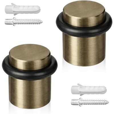ECENCE Tampa da porta para o chão para aparafusar 2 peças bronze Aço inoxidável, Ø 20 x 25 mm proteção de parede, incluindo parafusos e buchas ECENCE Tampa da porta para o chão para aparafusar 2 peças bronze Aço inoxidável, Ø 20 x 25 mm proteção de parede, incluindo parafusos e buchas