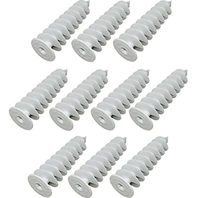 AERZETIX Conjunto de 10 buchas helicoidais Ø 8 x 85 mm para fixação em isolamento de poliestireno poliuretano EPS XPS, para parafusos 4,0 4,5 mm, diâmetro da cabeça 25 mm em plástico AERZETIX Conjunto de 10 buchas helicoidais Ø 8 x 85 mm para fixação em isolamento de poliestireno poliuretano EPS XPS, para parafusos 4,0 4,5 mm, diâmetro da cabeça 25 mm em plástico
