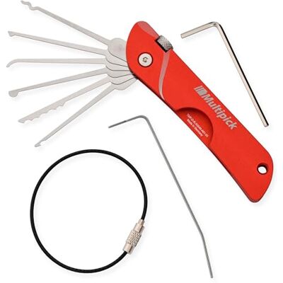 Multipick Faca de bolso (7 ferramentas, vermelho) Lockpick Chave passe em todos os lugares chave universal gancho de bloqueio Lockpicking chave universal Multipick Faca de bolso (7 ferramentas, vermelho) Lockpick Chave passe em todos os lugares chave universal gancho de bloqueio Lockpicking chave universal