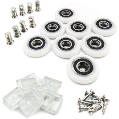 Lechengjia Rodízios de Chuveiro 8 peças Rolamentos Portas Rolamento Divisória Chuveiro 25 mm Corrediças de Porta de Chuveiro Rodas Divisória Chuveiro com Parafusos (25mm) Lechengjia Rodízios de Chuveiro 8 peças Rolamentos Portas Rolamento Divisória Chuveiro 25 mm Corrediças de Porta de Chuveiro Rodas Divisória Chuveiro com Parafusos (25mm)