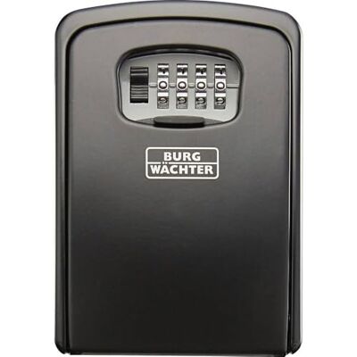 Burg-Wächter Cofre para chaves com código numérico de 4 dígitos para exterior e interior, seguro, grande, montagem na parede, Key Safe 40 SB, preto Burg-Wächter Cofre para chaves com código numérico de 4 dígitos para exterior e interior, seguro, grande, montagem na parede, Key Safe 40 SB, preto