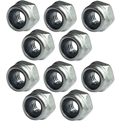 AERZETIX Conjunto de 10 porcas hexagonais de bloqueio M4 Ø exterior 7 mm em aço inoxidável A2 porcas auto-bloqueadoras com anel de nylon AERZETIX Conjunto de 10 porcas hexagonais de bloqueio M4 Ø exterior 7 mm em aço inoxidável A2 porcas auto-bloqueadoras com anel de nylon