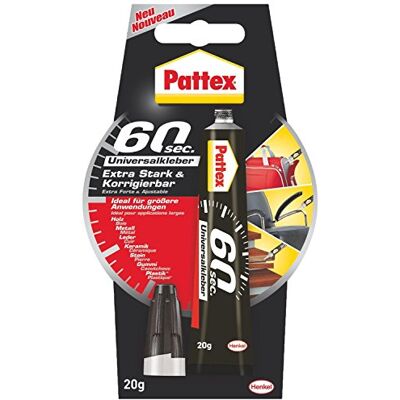 Pattex Cola universal de 60 segundos, tubo de 20 g (3 unidades) Pattex Cola universal de 60 segundos, tubo de 20 g (3 unidades)