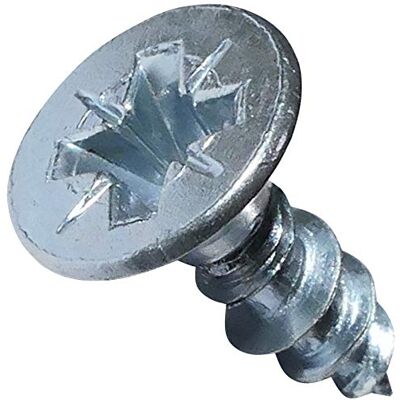 AERZETIX Conjunto de 100 Parafuso para madeira Ø 4 x 12 mm, aço galvanizado, metal cabeça fresada, impressão Cruciforme Pozidriv cor prata C44803 AERZETIX Conjunto de 100 Parafuso para madeira Ø 4 x 12 mm, aço galvanizado, metal cabeça fresada, impressão Cruciforme Pozidriv cor prata C44803