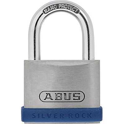 ABUS Cadeado Silver Rock 5/40 zinco, nível de segurança 5 Cilindro de precisão de 5 pinos de aço temperado com Nano Protect, para portas de porões e cacifos ABUS Cadeado Silver Rock 5/40 zinco, nível de segurança 5 Cilindro de precisão de 5 pinos de aço temperado com Nano Protect, para portas de porões e cacifos