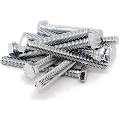 Merriway Parafusos de cabeça hexagonal em aço inoxidável 316 A4 de grau marinho M6 x 25 mm, embalagem de 10, tom prateado Merriway Parafusos de cabeça hexagonal em aço inoxidável 316 A4 de grau marinho M6 x 25 mm, embalagem de 10, tom prateado