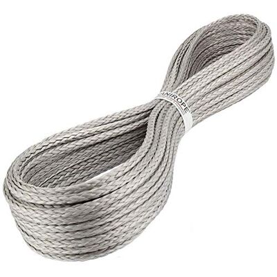 Kanirope Corda dyneema PRO 8 mm 10 m prata 12 x trançada SK78 pré-esticada revestida Kanirope Corda dyneema PRO 8 mm 10 m prata 12 x trançada SK78 pré-esticada revestida