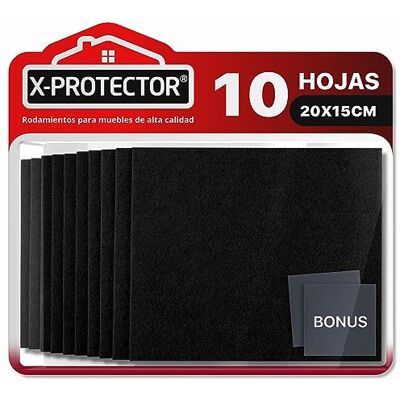 X-Protector Almofadas de feltro X-protetor, 10 peças feltro autocolante 20 x 15 cm Feltros para cadeiras protetores de chão para móveis tampões para pernas de cadeira! X-Protector Almofadas de feltro X-protetor, 10 peças feltro autocolante 20 x 15 cm Feltros para cadeiras protetores de chão para móveis tampões para pernas de cadeira!