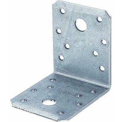 Alberts Esquadra de montagem, pacote de artesão, Sendzimir galvanizado, 70 x 70 x 55 mm, conjunto de 50 Alberts Esquadra de montagem, pacote de artesão, Sendzimir galvanizado, 70 x 70 x 55 mm, conjunto de 50