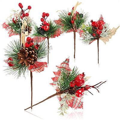 com-four ® 6X Ramos Decorativos, Ramos de Flores Decorativas para Pendurar, Ramos Decorativos como Suprimentos para Artesanato, Enfeites para Presentes e buquê (6 Peças Quadrados Vermelhos) ramas decorativas como suministros para manualidades adornos pa com-four ® 6X Ramos Decorativos, Ramos de Flores Decorativas para Pendurar, Ramos Decorativos como Suprimentos para Artesanato, Enfeites para Presentes e buquê (6 Peças Quadrados Vermelhos) ramas decorativas como suministros para manualidades adornos pa