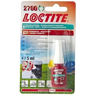 Loctite Henkel 2700/5/1 Saúde e segurança Threadlocker, alta resistência, 5 ml Loctite Henkel 2700/5/1 Saúde e segurança Threadlocker, alta resistência, 5 ml
