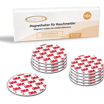 ECENCE Suporte magnético para detetor de fumo 10 unidades suporte magnético autocolante para detetores de fumo Ø 70 mm base sem furos para detetor de fumo e alarmes para casa contra incen ECENCE Suporte magnético para detetor de fumo 10 unidades suporte magnético autocolante para detetores de fumo Ø 70 mm base sem furos para detetor de fumo e alarmes para casa contra incen