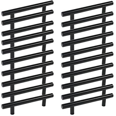 MARGUERASW Conjunto de 20 unidades de puxadores para móveis de cozinha, maçanetas de portas, armários, gavetas ou móveis de quarto, em cor preta. Distância entre os pontos de fixação de 60 mm. MARGUERASW Conjunto de 20 unidades de puxadores para móveis de cozinha, maçanetas de portas, armários, gavetas ou móveis de quarto, em cor preta. Distância entre os pontos de fixação de 60 mm.