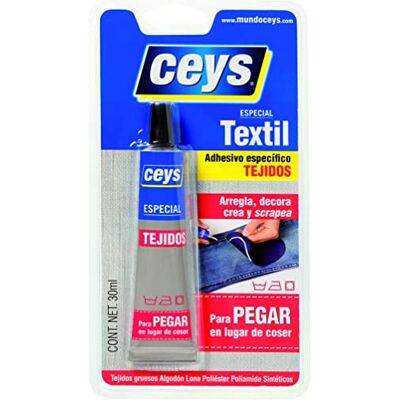 ceys Cola Têxtil Adesivo específico para tecidos Textil Blister 30 ML ceys Cola Têxtil Adesivo específico para tecidos Textil Blister 30 ML