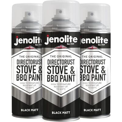 JENOLITE Directorust Preto Resistente ao Calor Spray - Churrasqueira e Fogão Tinta JENOLITE Directorust Preto Resistente ao Calor Spray - Churrasqueira e Fogão Tinta