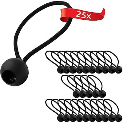 ECENCE 25 peças tensores de borracha com bolas borrachas elásticas de plástico para lonas, tendas, pavilhões e tendas fixação segura com grande força tensora preto Gomas elásticas para fijar lonas, carpas, pabellones y tiendas con sujeción firme y gran ECENCE 25 peças tensores de borracha com bolas borrachas elásticas de plástico para lonas, tendas, pavilhões e tendas fixação segura com grande força tensora preto Gomas elásticas para fijar lonas, carpas, pabellones y tiendas con sujeción firme y gran