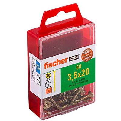 fischer Power Fast, 3,5 x 20, senkkop fopf VG PZ Box, galvanizados, fischer Power Fast, 3,5 x 20, senkkop fopf VG PZ Box, galvanizados,