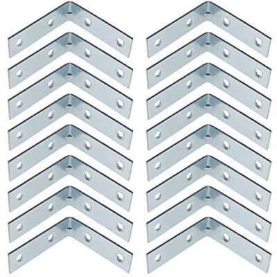 Create idea 50 suportes de ângulo de 90 graus em forma de L, placas de junção de canto galvanizadas para móveis, 50 x 50 x 15 x 1,5 mm Create idea 50 suportes de ângulo de 90 graus em forma de L, placas de junção de canto galvanizadas para móveis, 50 x 50 x 15 x 1,5 mm