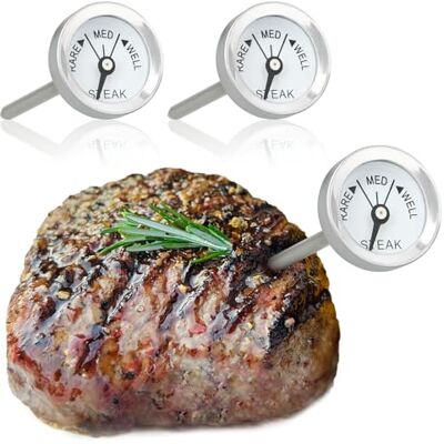 com-four ® 3 x Termómetro para assados de aço inoxidável, termómetro analógico para carne, termómetro para grelha, agulha para carne, 7 cm (03 peças pequenas) termómetro para Parrilla Aguja para Carne 7 cm com-four ® 3 x Termómetro para assados de aço inoxidável, termómetro analógico para carne, termómetro para grelha, agulha para carne, 7 cm (03 peças pequenas) termómetro para Parrilla Aguja para Carne 7 cm