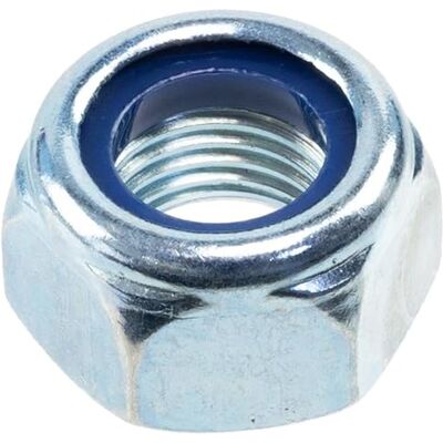 AERZETIX Conjunto de 15 porcas auto-frenantes M12x1,25mm hexagonais com rosca de passo reduzido em aço galvanizado cor prata montagem de fixação para uso geral AERZETIX Conjunto de 15 porcas auto-frenantes M12x1,25mm hexagonais com rosca de passo reduzido em aço galvanizado cor prata montagem de fixação para uso geral