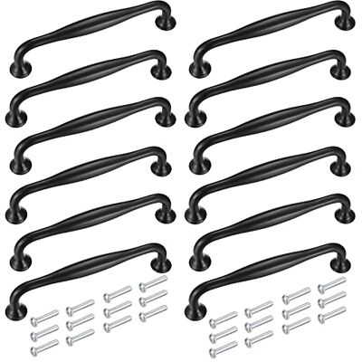 XIANGPICA 12 peças puxadores de cozinha de 128 mm, puxadores de armário, puxadores e maçanetas de portas de armário, puxadores de liga de alumínio para móveis com parafusos XIANGPICA 12 peças puxadores de cozinha de 128 mm, puxadores de armário, puxadores e maçanetas de portas de armário, puxadores de liga de alumínio para móveis com parafusos