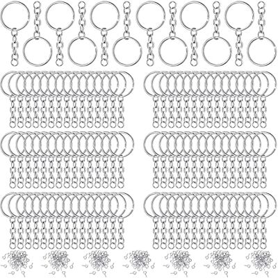 Brateuanoii 90 peças 25 mm anéis porta-chaves metálicos, chaveiro dividido com corrente, porta-chaves de prata com parafuso, para artesanato de bricolagem, jóias, chaveiros, acessórios Brateuanoii 90 peças 25 mm anéis porta-chaves metálicos, chaveiro dividido com corrente, porta-chaves de prata com parafuso, para artesanato de bricolagem, jóias, chaveiros, acessórios