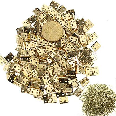 LIMEOW Limeo Mini dobradiças conectores de dobradiças pequenas vintage (total 50) LIMEOW Limeo Mini dobradiças conectores de dobradiças pequenas vintage (total 50)