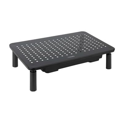 TOOQ TQMR087 Suporte de elevação multiusos com gaveta para monitor Preto, max,20 kg, com gaveta TOOQ TQMR087 Suporte de elevação multiusos com gaveta para monitor Preto, max,20 kg, com gaveta