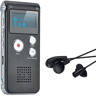 COVVY Gravador de Voz Ditafone LCD USB Gravador de Voz Digital Profissional Portátil Leitor MP3 de Longa Duração Bateria Recarregável-8GB (Preto) COVVY Gravador de Voz Ditafone LCD USB Gravador de Voz Digital Profissional Portátil Leitor MP3 de Longa Duração Bateria Recarregável-8GB (Preto)