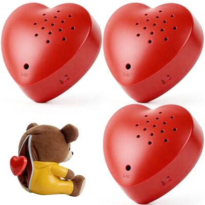 GAOUTO 3 gravadores de voz para animais de peluche, módulo de som de gravação em 60 segundos para ursinho de peluche, módulo de som jogável, gravador de voz, brinquedo para gravação personalizada GAOUTO 3 gravadores de voz para animais de peluche, módulo de som de gravação em 60 segundos para ursinho de peluche, módulo de som jogável, gravador de voz, brinquedo para gravação personalizada