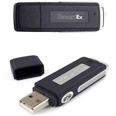 Smartex Mini gravador de voz 8 GB / 150 horas USB áudio microfone espião Voice Recorder Pendrive USB 2 em 1 Smartex Mini gravador de voz 8 GB / 150 horas USB áudio microfone espião Voice Recorder Pendrive USB 2 em 1