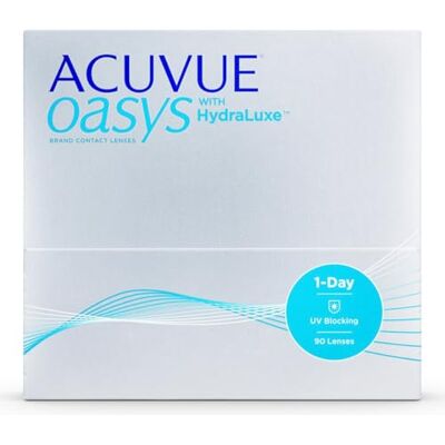 Acuvue ® OASYS 1-DAY com tecnologia HydraLuxe™ substituição diária, proteção UV, 90 lentes Acuvue ® OASYS 1-DAY com tecnologia HydraLuxe™ substituição diária, proteção UV, 90 lentes