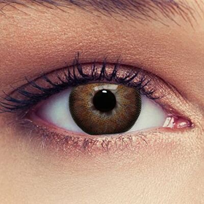 Designlenses , Duas lentes castanho-avelã para uma aparência muito natural para os olhos escuros de três meses sem dioprtías/corrigir capa de lente grátis "Dimensão Hazel Designlenses , Duas lentes castanho-avelã para uma aparência muito natural para os olhos escuros de três meses sem dioprtías/corrigir capa de lente grátis "Dimensão Hazel