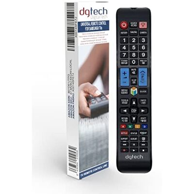 DGTech DigitalTech® Controlo remoto TV universal para televisores Samsung Smart TV 3D. Compatível com mais de 340 modelos de comandos Samsung. DGTech DigitalTech® Controlo remoto TV universal para televisores Samsung Smart TV 3D. Compatível com mais de 340 modelos de comandos Samsung.