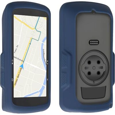kwmobile Capa para GPS compatível com Bryton Rider S810 capa para navegador de bicicleta em azul escuro kwmobile Capa para GPS compatível com Bryton Rider S810 capa para navegador de bicicleta em azul escuro