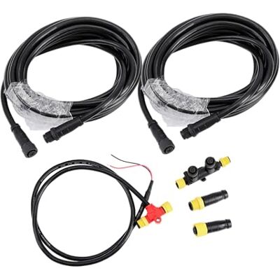 PLOSON Marine NMEA 2000 Starter Kit Backbone Cables Drop Cables Tees Terminators kit de processamento NEMA 2K kit de rede para Lowrance Simrad Garmin, grau marinho com terminadores em T () PLOSON Marine NMEA 2000 Starter Kit Backbone Cables Drop Cables Tees Terminators kit de processamento NEMA 2K kit de rede para Lowrance Simrad Garmin, grau marinho com terminadores em T ()