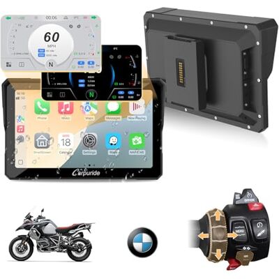 CARPURIDE W702BS Pro Motocicleta Carplay com Tela Nativa Wonder Wheel para BMW Moto, CarPlay e Android Auto Sem Fio, Tela tátil Impermeável de 7”, Dual Bluetooth, Intercomunicador. CARPURIDE W702BS Pro Motocicleta Carplay com Tela Nativa Wonder Wheel para BMW Moto, CarPlay e Android Auto Sem Fio, Tela tátil Impermeável de 7”, Dual Bluetooth, Intercomunicador.