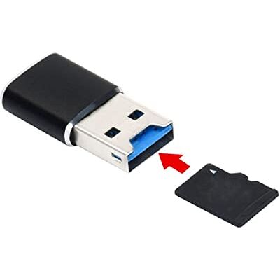 chenyang Leitor de cartões USB 3.0 para micro SD T-Flash TF M2 para telemóvel e tablet preto tamanho mini chenyang Leitor de cartões USB 3.0 para micro SD T-Flash TF M2 para telemóvel e tablet preto tamanho mini