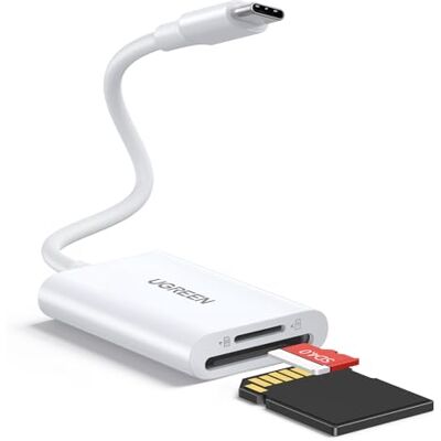 UGREEN USB C Leitor de cartões SD TF Micro SD Card Reader adaptador de memória Compact Flash OTG, compatível com iPhone 17 Pro MAX Air MacBook Pro Air 2023 Galaxy S24 Xiaomi 13 Huawei P50, branco UGREEN USB C Leitor de cartões SD TF Micro SD Card Reader adaptador de memória Compact Flash OTG, compatível com iPhone 17 Pro MAX Air MacBook Pro Air 2023 Galaxy S24 Xiaomi 13 Huawei P50, branco