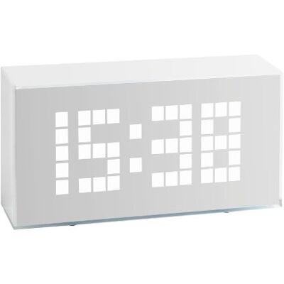 TFA Relógio despertador digital LED, de design, branco TFA Relógio despertador digital LED, de design, branco