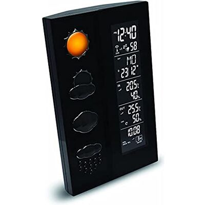 techno line Technoline Premium estação meteorológica, preto piano de design preto techno line Technoline Premium estação meteorológica, preto piano de design preto