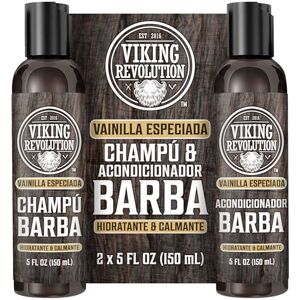 Viking Conjunto de Champô e Condicionador para Barba com Óleos de Argão e Jojoba Champô para Barba de Homem que Suaviza e Fortalece Vanilla Especiada (2 x 150 ml) Viking Conjunto de Champô e Condicionador para Barba com Óleos de Argão e Jojoba Champô para Barba de Homem que Suaviza e Fortalece Vanilla Especiada (2 x 150 ml)