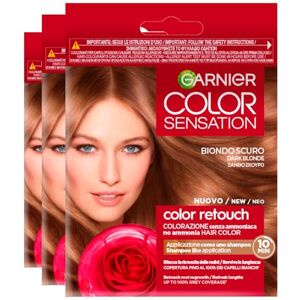 Garnier Coloração Permanente Color Sensation Champô de Cor Retouch Loiro Escuro Para o Recrescimento Cobre 100% do Cabelo Branco Sem Amoníaco 3 Tinturas Garnier Coloração Permanente Color Sensation Champô de Cor Retouch Loiro Escuro Para o Recrescimento Cobre 100% do Cabelo Branco Sem Amoníaco 3 Tinturas