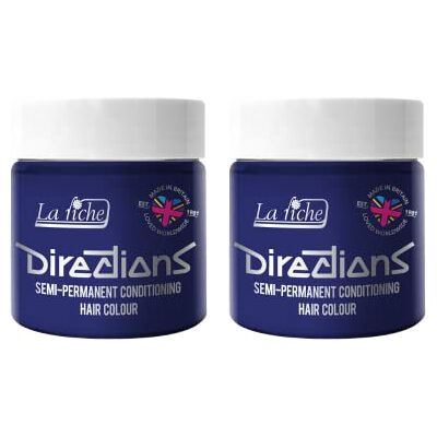 La Riche 2 x Directions Cor de Cabelo Semi-Permanente Frasco de 100 ml (Ultra Violeta) La Riche 2 x Directions Cor de Cabelo Semi-Permanente Frasco de 100 ml (Ultra Violeta)