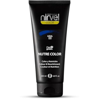 Nirvel NUTRE cor azul 200 ml máscara profissional Coloração temporária nutrição e brilho Nirvel NUTRE cor azul 200 ml máscara profissional Coloração temporária nutrição e brilho