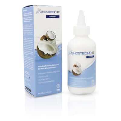 Professional Hair Labs Ghost Bond Adesivo para perucas, sem produtos químicos, XL Coco 5oz/147 ml Professional Hair Labs Ghost Bond Adesivo para perucas, sem produtos químicos, XL Coco 5oz/147 ml