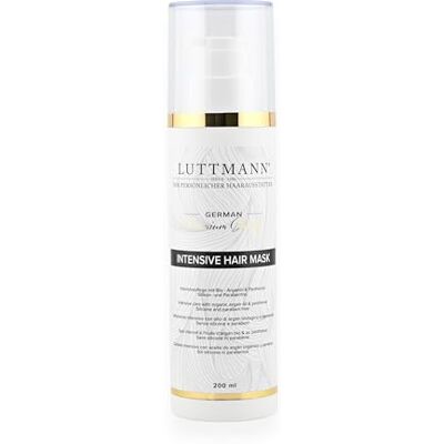 LUTTMANN ® Intensive Hair Mask 200 ml – Máscara capilar com óleo de argão orgânico e pantenol, sem silicone ou parabenos, para perucas de cabelo real, extensões e cabelo próprio, fabricado em LUTTMANN ® Intensive Hair Mask 200 ml – Máscara capilar com óleo de argão orgânico e pantenol, sem silicone ou parabenos, para perucas de cabelo real, extensões e cabelo próprio, fabricado em
