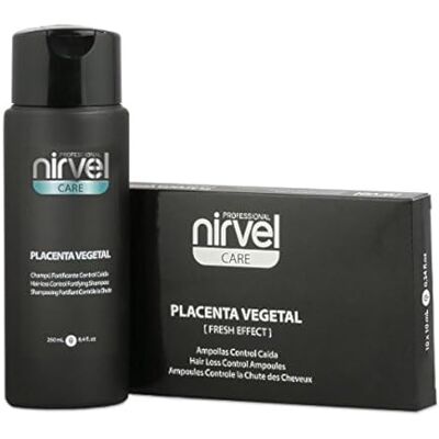 Nirvel Pack controlo de queda placenta 10 ampolas champô 250 ml. Fortificante Nirvel Pack controlo de queda placenta 10 ampolas champô 250 ml. Fortificante